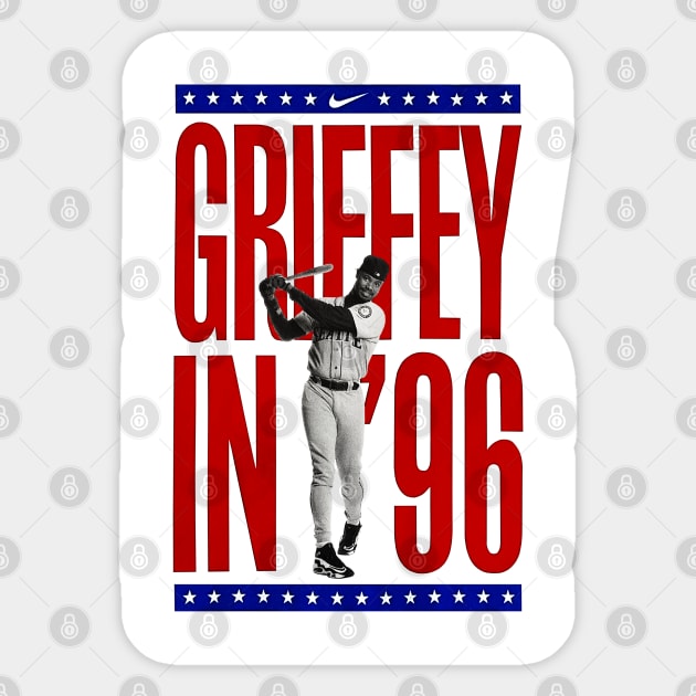 90s Baseball - Griffey 96 - Mariners - Classic Sticker by nicklower